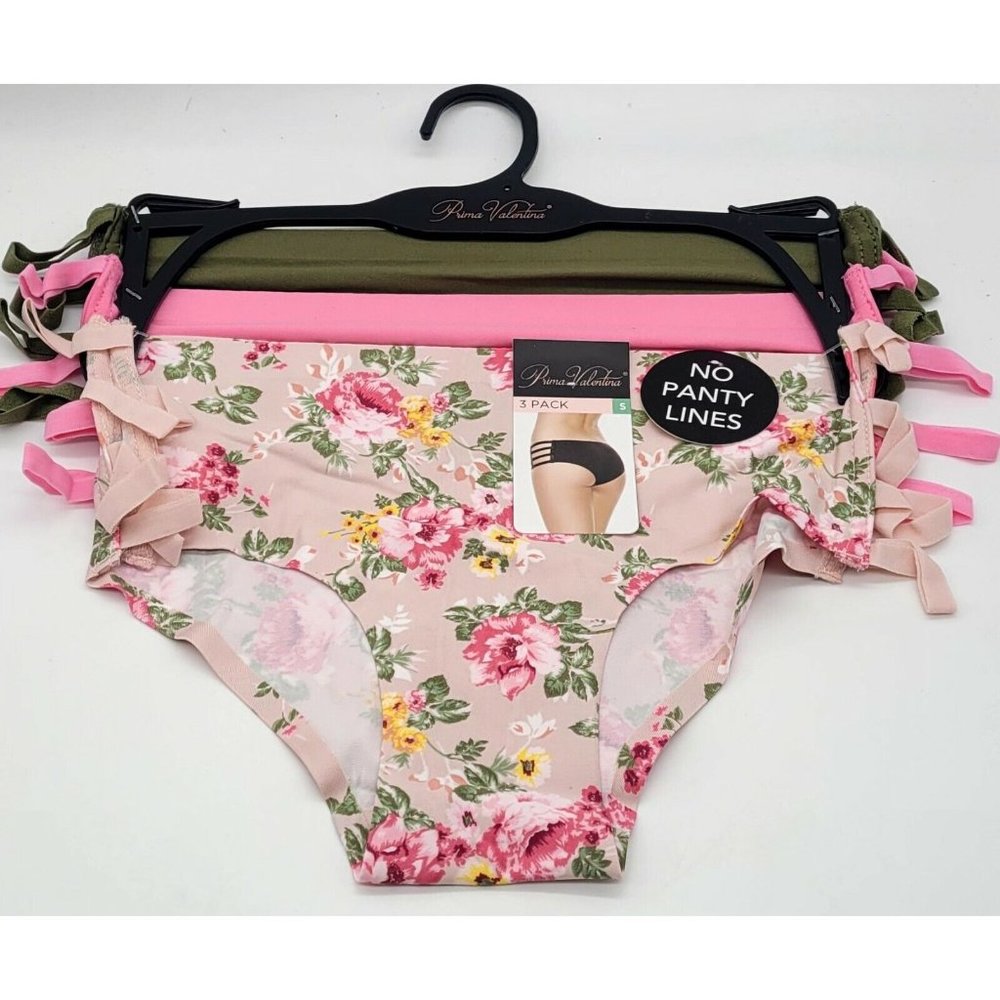 Cut Out Panties Strappy, PRIMA VALENTINA 3 Pack Side Cut Out Underwear